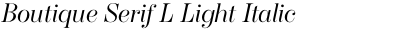 Boutique Serif L Light Italic